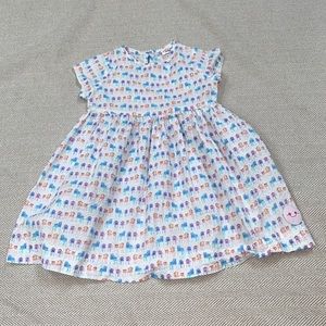 Smiling Button Printed Dress